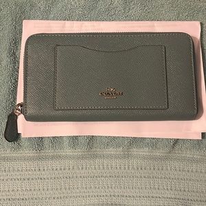 Coach large blue wallet